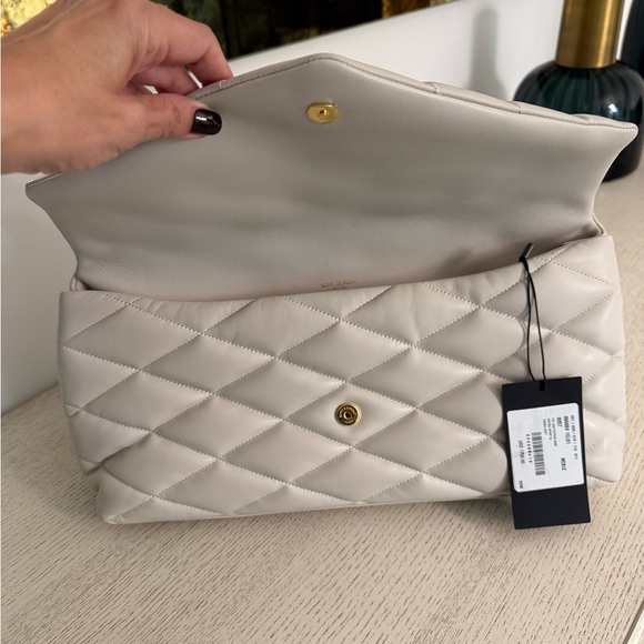 Saint Laurent Quilted Ivory Clutch - Picture 6 of 7
